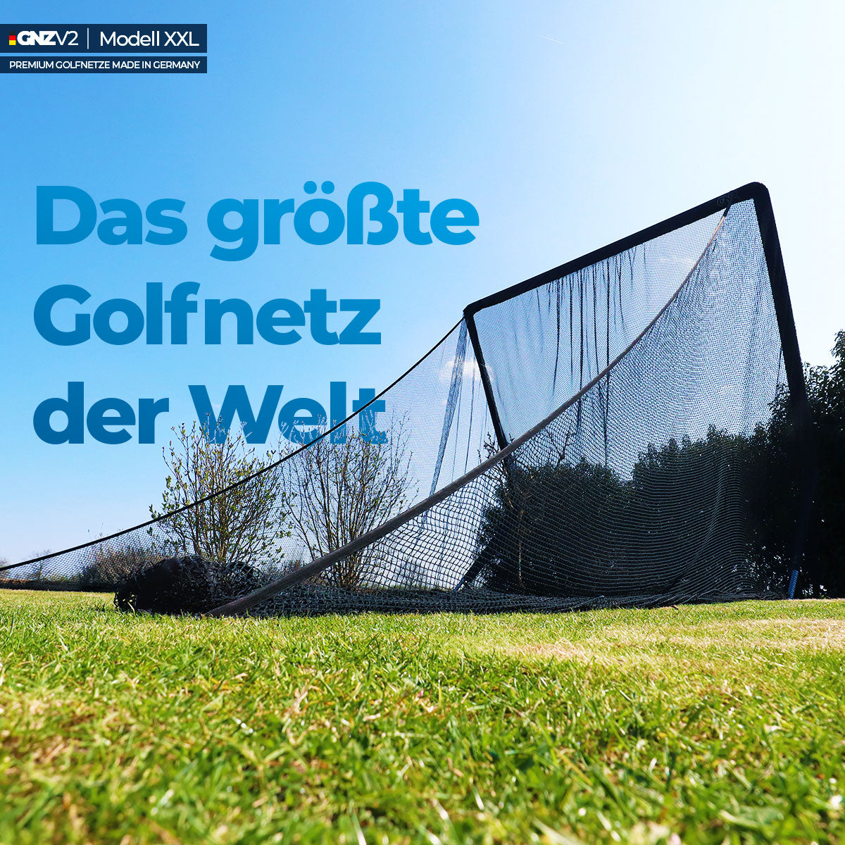 Golfnetz Driving Range XXL | H3,3m x B3,4m x T1,8m | Indoor & Outdoor | GNZV2