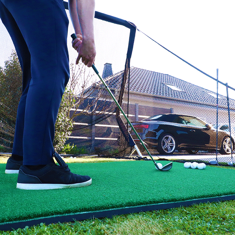 Golf Abschlagmatte | Groß | 150cm x 117cm x 3,5cm | Inkl. Zubehör