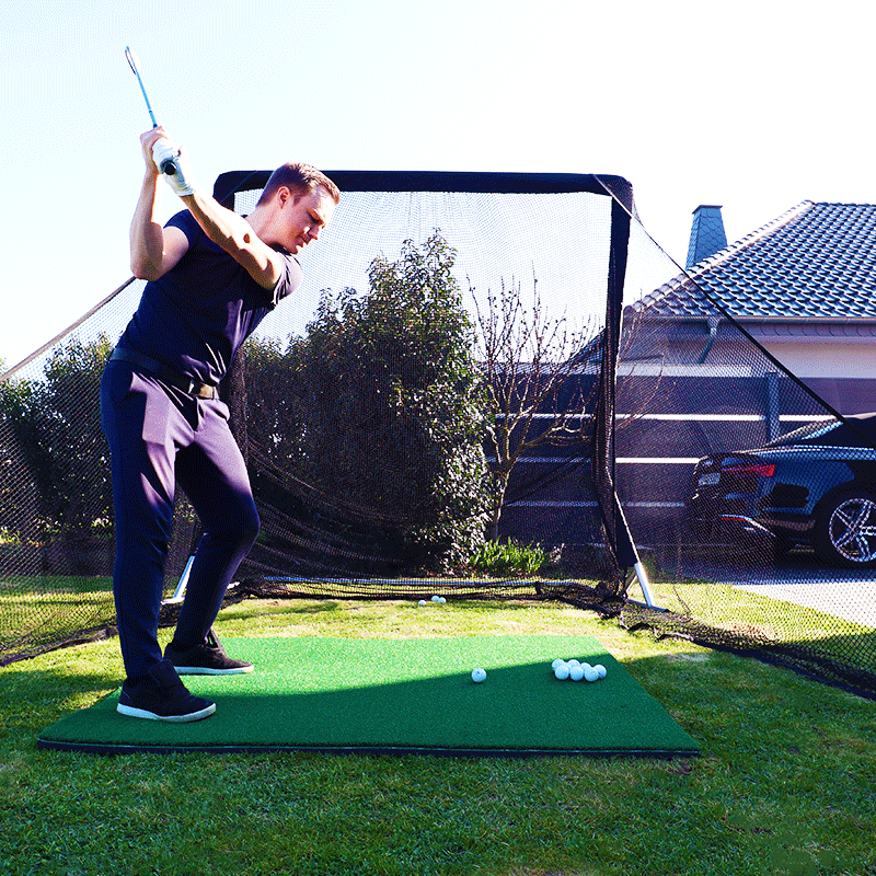 Golf Abschlagmatte | Groß | 150cm x 117cm x 3,5cm | Inkl. Zubehör