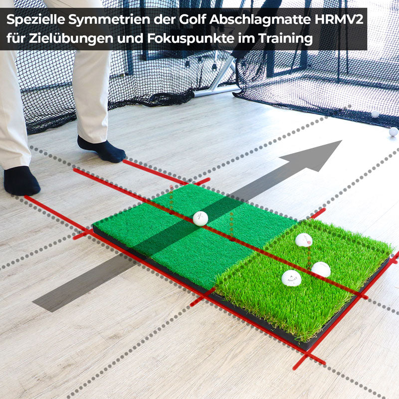 Golf Abschlagmatte | Klein | 70cm x 40cm x 2cm | Inkl. Zubehör