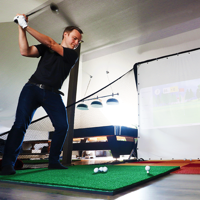 Golf Abschlagmatte | Groß | 150cm x 117cm x 3,5cm | Inkl. Zubehör