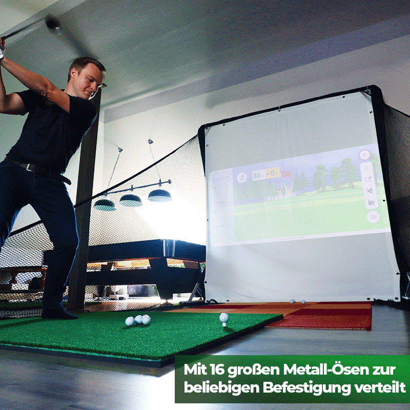 Golf Simulator Leinwand | H2,4m x B2,3m x 5mm | Universal einsetzbar