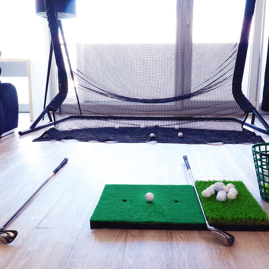 Golf Abschlagmatte | Klein | 70cm x 40cm x 2cm | Inkl. Zubehör