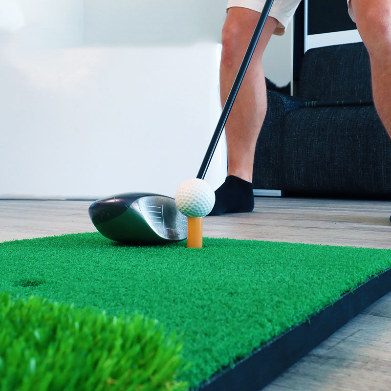 Golf Abschlagmatte | Klein | 70cm x 40cm x 2cm | Inkl. Zubehör