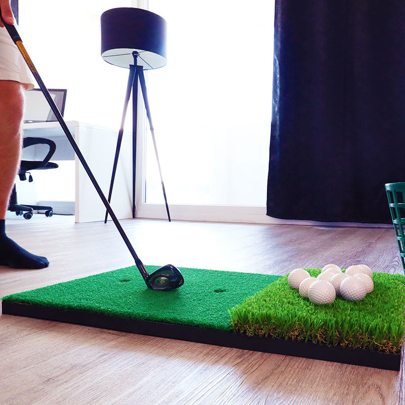 Golf Abschlagmatte | Klein | 70cm x 40cm x 2cm | Inkl. Zubehör