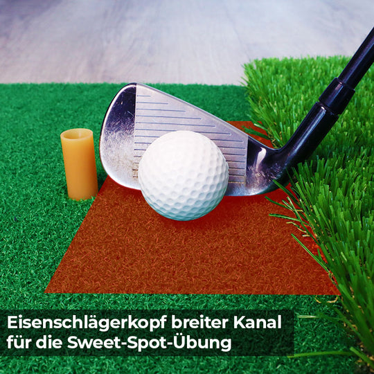 Golf Abschlagmatte | Klein | 70cm x 40cm x 2cm | Inkl. Zubehör